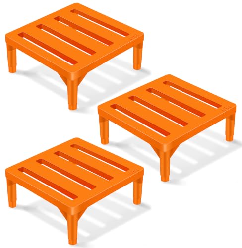 Image of DVI Heavy Duty Orange Plant Stand | Pack of 3 | Strong, Durable, Rust-Proof | Supports Up to 200 Kg | Indoor & Outdoor Use | Pot Stand for Big Size Plants | All Weather Resistant Pot Stand