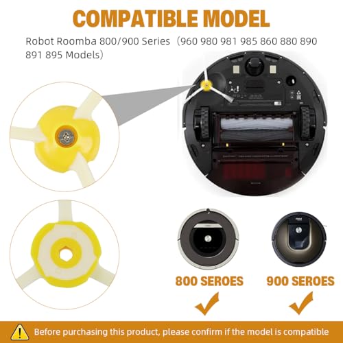 Image of HASTHIP Compatible with iRobot Roomba Replacement Side Brushes for iRobot Roomba 800 /900 Series Universal Side Brushes for 960 980 981 985 860 880 890 891 895 Models, Pack of 4