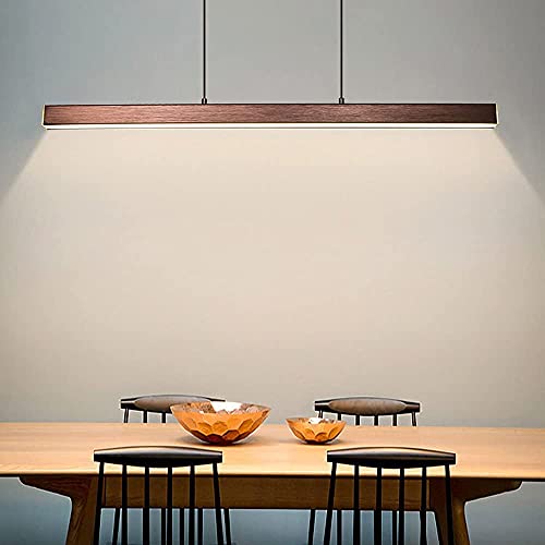 Lustre long minimaliste à LED variable pour salon et salle à manger moderne - 7