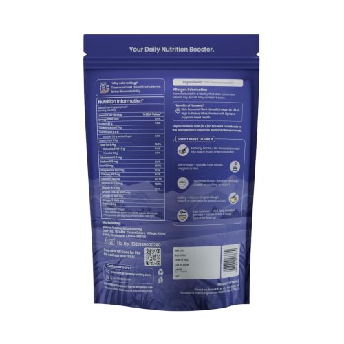 Image of Yummy Valley Omega 3 Flaxseed Powder, 230g | Cold Milled Rich | 4.5g ALA per Serve | High Protein High Fibre | Vegan Plant Based Superfood | Gluten Free | Daily Wellness Nutrition for Women & Men
