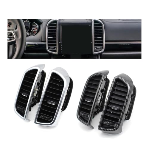 Grille de ventilation centrale Cayenne 958 carbone pour tableau de bord 2010-2015 - 2