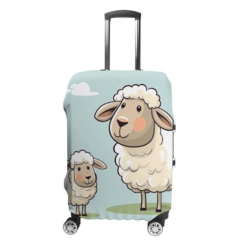 Housse de bagage motif agneau en tissu élastique pour grande valise