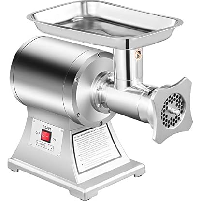 VEVOR Elektrischer Fleischwolf 850 W, Hackfleisch Maschine 150 kg pro Stunde, Elektrische Wurstmaschine 448 x 210 x 387…