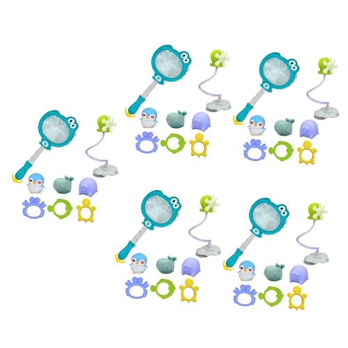 BESTonZON 5 Juegos Juguetes de Mesa de Agua Juguetes Infantiles bañera Juguetes flotantes Juguetes de baño para niños pequeños 1-3 Juguetes para niños pequeños Juguete de Pesca