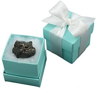 35 Main Gifts Lump of Coal in 2" Glacial Blue Box with Embossed Gift Card