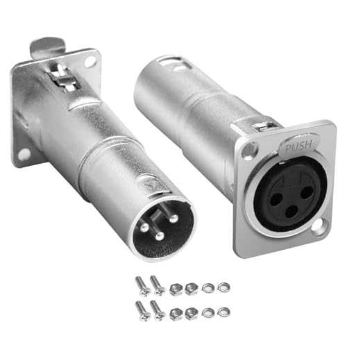 (2PCS) XLR Connector Adapter [New Version 2026] D Type XLR F