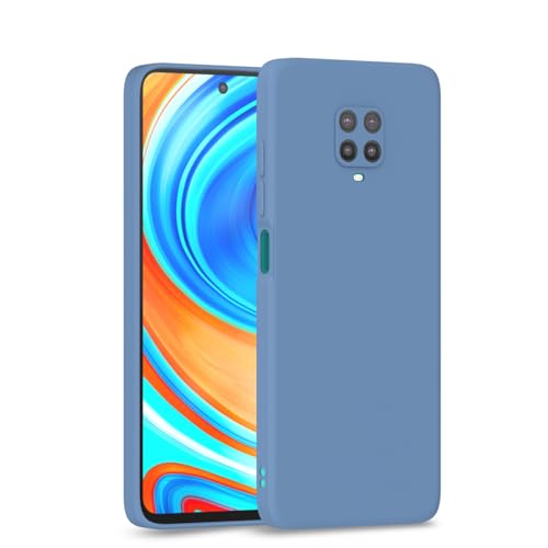 Image of Outlouders Back Cover for Redmi Note 9 Pro /Note 9 Pro Max /Poco M2 Pro /Note 10 Lite | Camera Protection | Durable Soft Matte Silicone Bumper Case (Aqua Blue)
