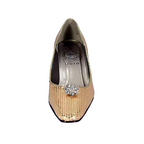 Floral Ada Women's Wide Width Sequins Vamp and Rhinestone Ornament Pumps2