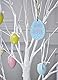 Celebright Osterbaum mit Lichtern - 60 cm/2ft weißer Tisch-Osterzweigbaum - 24 warmweißen LED-Lichtern, batteriebetrieben Timer-Funktion - Dekorationen inklusive