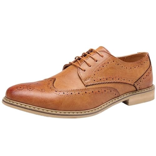 Mens Office Oxford Shoes Premium Leather Lace Up Business Formal Dress Wear
