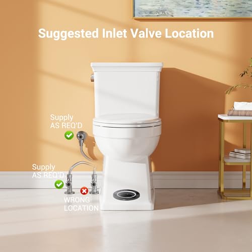 Inodoro de una pieza, altura ADA para adultos mayores, con taza alargada y descarga lateral de 1.28 GPF, altura de asiento de 16.5", color blanco miniatura 6