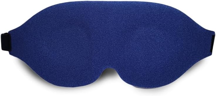 Just Adore Travel Eye Mask, 3D Sleep Mask, Blindfold for Airplane, Adjustable Strap, Luxury Night Eyemask, 3D Contoured Cup, Unisex (Blue, Size 3)