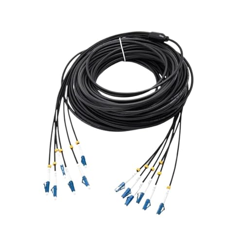 Câble fibre optique blindé TPU 6 cœurs | LC-LC monomode 30m robuste