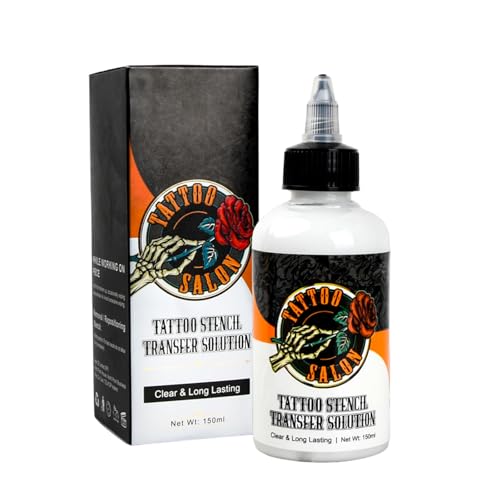 150ml Gel de Transferencia de Tatuajes, Crema Profesional para Plantillas de Tatuaje, Gel para Transferencia de Tatuajes Temporales, Ideal para Maquillaje de Body Art y Tatuajes de Fiesta