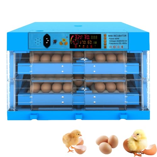ZephyrGlow Incubadora Huevos Gallina con Volteo Automático de Huevos, Añadir Agua Automáticamente y Lámparas de Huevo - Incubadora Automática con Monitoreo de Humedad,128Egg