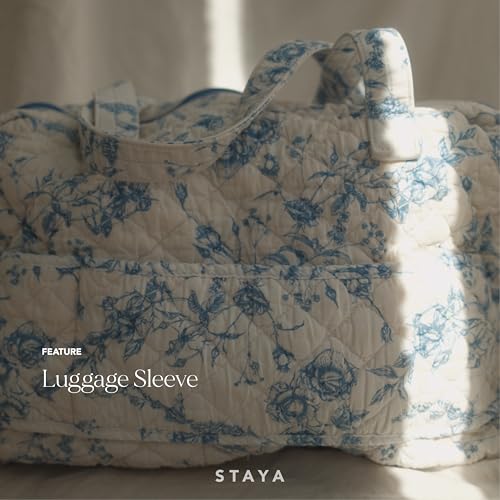 Staya Quilted Duffle Bag - Perfect Travel Companion, Quilted Weekender Bags for Women, (Coastal Grandma)4