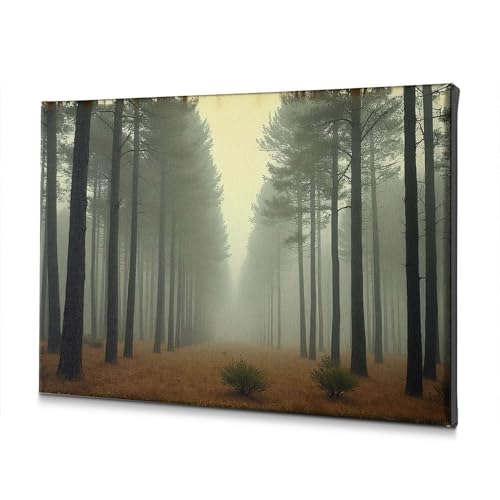 Toile forêt brumeuse pour transformer une salle de bain sombre