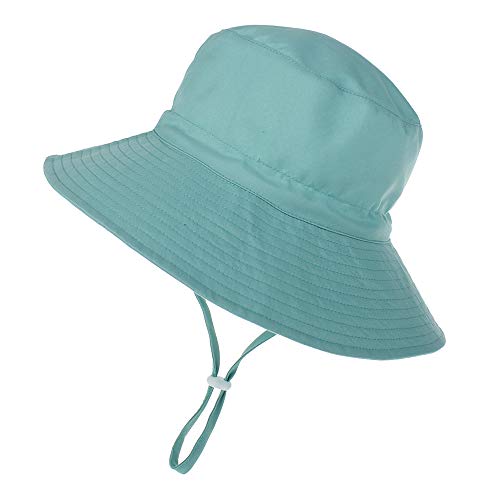 Image of Baby Sun Hat Toddler Boy Girls Beach Swim UPF 50+ Summer Bucket Hats Kids Infant Wide Brim Adjustable Sun Hat