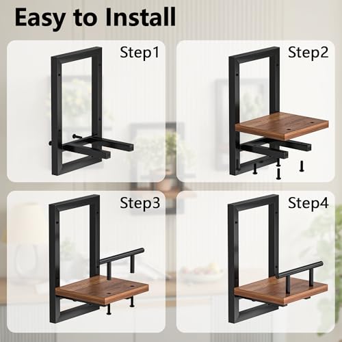 Sbosbo Floating Shelves for Wall, Plant Shelf Indoor, Wall Planters for Indoor Floating Plant Shelves for Bedroom, Living Room, Kitchen, Office, Bathroom Decor (2 Pack) - Image 6