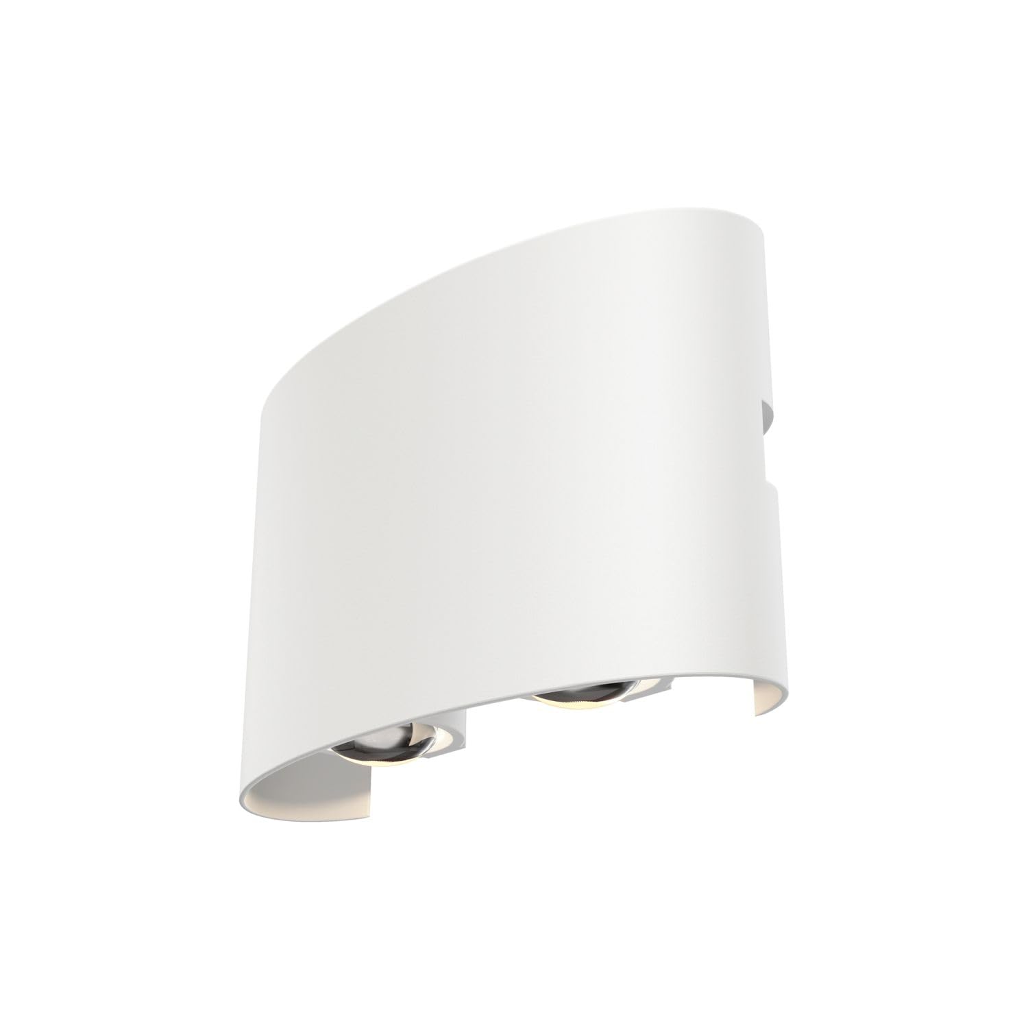 LED Wandlampe außen Metall Up Down 12 cm breit IP54 Weiß 3000 K warmweißes Licht 400 lm Modern Außenwandleuchten Haus Garten Fassadenstrahler