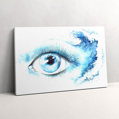 Oeil de Mer Décoration Murale Peinte Wallfluent Image sur Toile 60x40cm Tableau Salon Contemporain