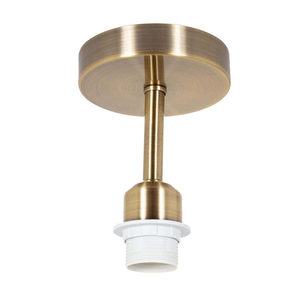 Happy Homewares Semi Flush Ceiling Light - Antique Brass
