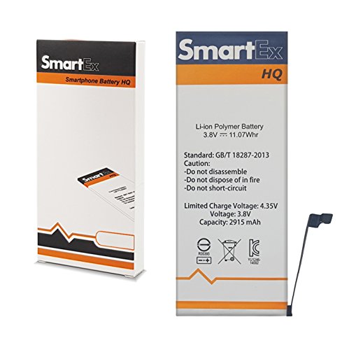 Smartex Batteria compatibile con iPhone 6 Plus | Capacità 2915 mAh | Batteria di Ricambio senza Cicli di Ricarica | 24 Mesi di Garanzia