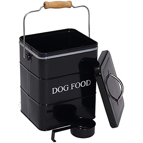 Morezi Recipiente de Almacenamiento de Comida para Mascotas de 6L con Tapa y Cuchara Cover