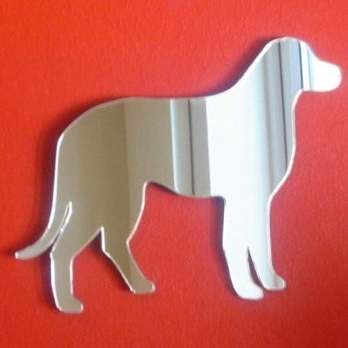 Super Cool Creations Labrador Dog Standing Mirror 40cm x 35cm, Silver