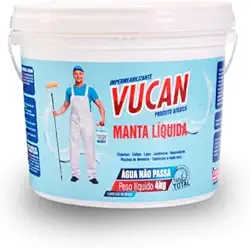 Impermeabilizante Emborrachada, 4 em 1, para Tratamento de Paredes com Umidades, Anti-mofo, Alto Rendimento - Balde de 4kg (Cinza)