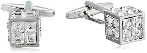 Stacy Adams Men's Cuff Link, Silver, No Size