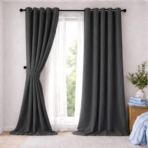 Image of LU8MERA Blackout Parent (Silver Grey, Extra Long Door (8 ft x 4.5 ft), Solid)