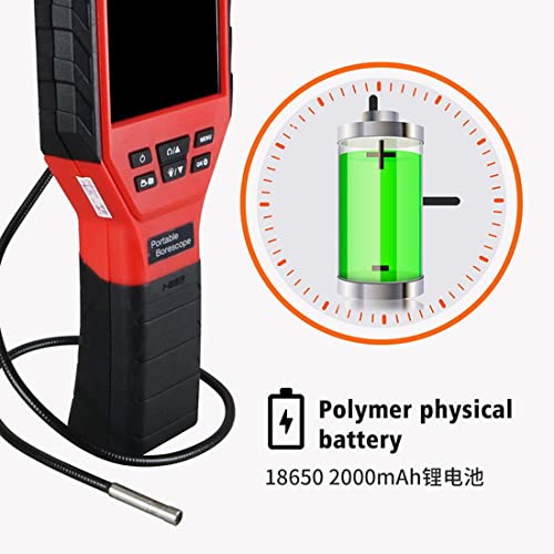 Borescopen 8,5 mm inspectiecamera, 3,5 inch industriële endoscoop met HD-scherm, semi-rigide slang-handheld-borescope… - Image 6