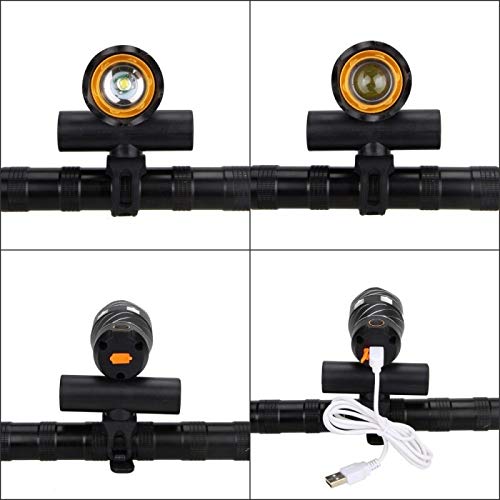 Lumière de vélos USB Lampe Rechargeable zoomables T6 LED vélo Avant la lumière de la Flamme 3 Modes vélo Phare