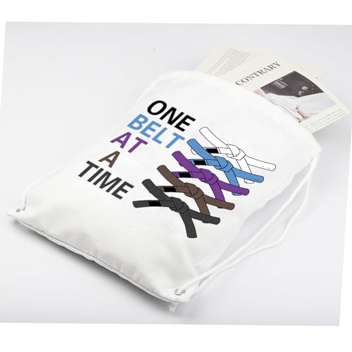 JYTAPP Martial Arts Drawstring Bag Jiu Jitsu Gifts One Belt At A Time Jiu Jitsu Training Bag Bjj Gifts For Jiu Jitsu Lovers3