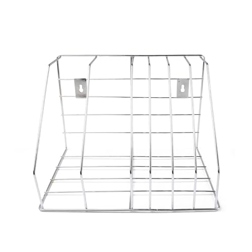 Image of Zepdos Stainless Steel File Organizer Rack for Desk, 6 Slot Magazine Holder & Document Organizer Stand, Wall Mounted Office File Holder for Books, Files Rack | Home & Office Desk Organizer