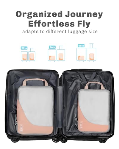 Image of 2 Set Compression Packing Cubes for Suitcases,Luggage,Travel Bag Organizer