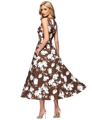 Image of Simple Flavor Women's Vintage Dress Sleeveless O-Neck Party Cocktail Dress