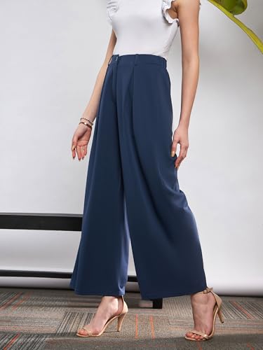 Image of SASSAFRAS Women's Relaxed Wide-Leg Pants - Modern Chic, Comfortable Everyday Outfit for Women