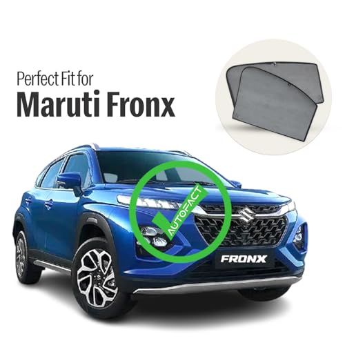 Image of Autofact Car Sunshades for Maruti Fronx, UV Protection, Useful Car Accessories, Custom fit Sun Shades for Side Windows, Set of 4