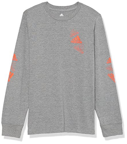adidas Boys' Long Sleeve Cotton Logo T-Shirt #TOP10