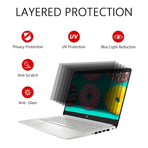 Laptop Privacy Screen Filter Widescreen Display - Computer Monitor Privacy Anti Glare Protector UV Protection Blue Light Reduction and Anti Scratch (15.6 Inch 16:9)