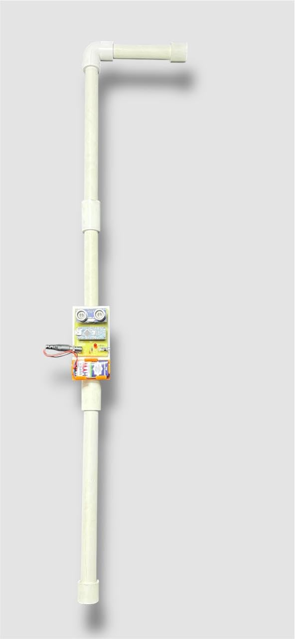 Auto Botix Third Eye Smart Walking Stick for Visually Impaired, Battery Powered, Black, Obstacle Detection with Vibration Alert-image-39