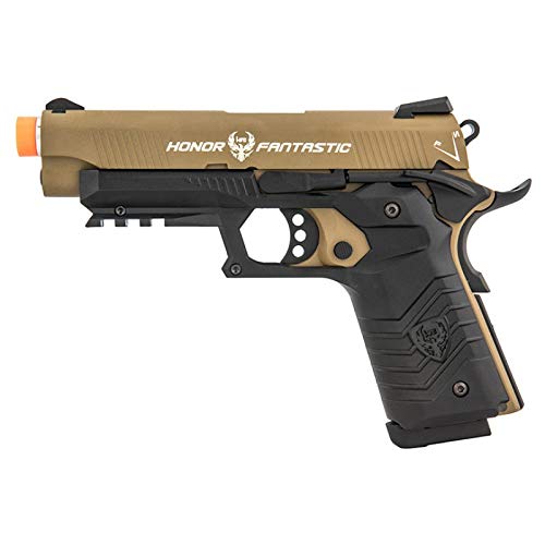 HFC Honor Fantastic 1911 Gas Blowback Airsoft Pistol TAN Black