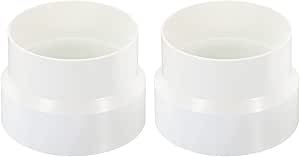 PATIKIL 5" to 4" Duct Reducer, 2 Pack ABS Ducting Airflow Tube ...