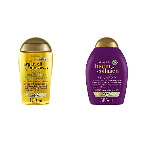 Descubre la mejor manicura y pedicura de LugoPulsa aqui 👈🏼 y pide cita OGX-Aceite-de-Argan-de-Marruecos-Extra-Strength-Aceite-Penetrante-Pelo-Danado-Gotas-Regeneradoras-100-ml-Champu-sin-Sulfatos-ni-Parabenos-para-el-Crecimiento-del-Pelo-Biotina-y-Colageno-385-ml