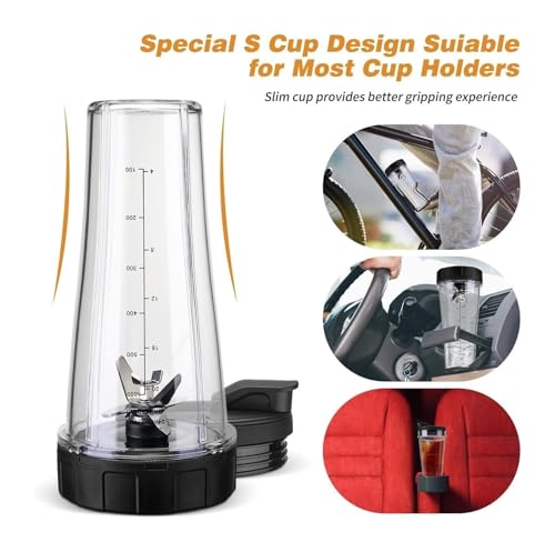 Piezas de repuesto para licuadora Ninja SS101 set vaso y tapa 24oz miniatura 3