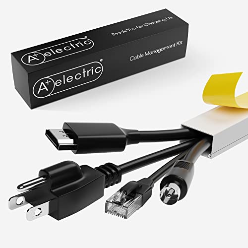 Cord Hider Cable Management Kit - Streamline & Organize Wires, Easy Install, Paintable PVC Covers - Bulk and Clearance Deal Every Time, Cord Cover, Cable Raceway (175)