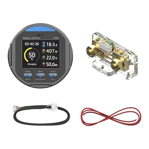 Medidor de capacidad de batería Alksubbm evita descargas con la alarma baja de 50A y 350A