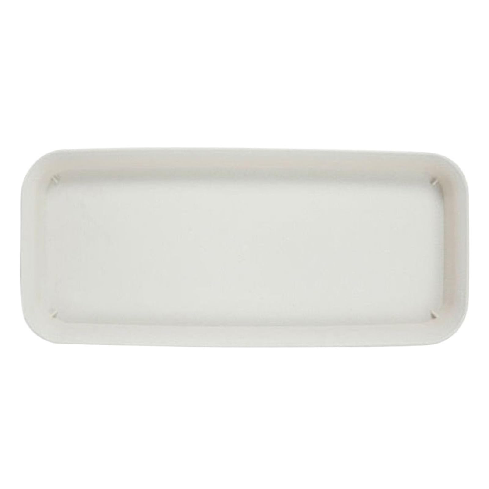 BOJHGO 5Pcs Plant Saucer Drip Trays Plastic Tray Saucers Indoor Outdoor Flower Pot Rectangle(White,17x40cm)